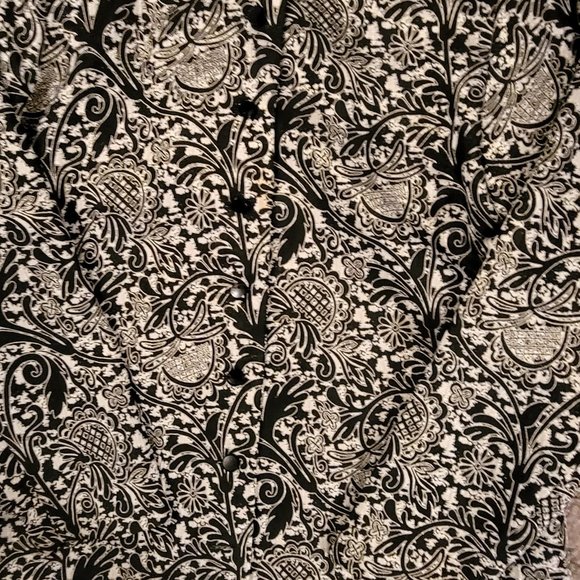 Stunning Black with Gold Brocade Dress Coat - Picture 2 of 2